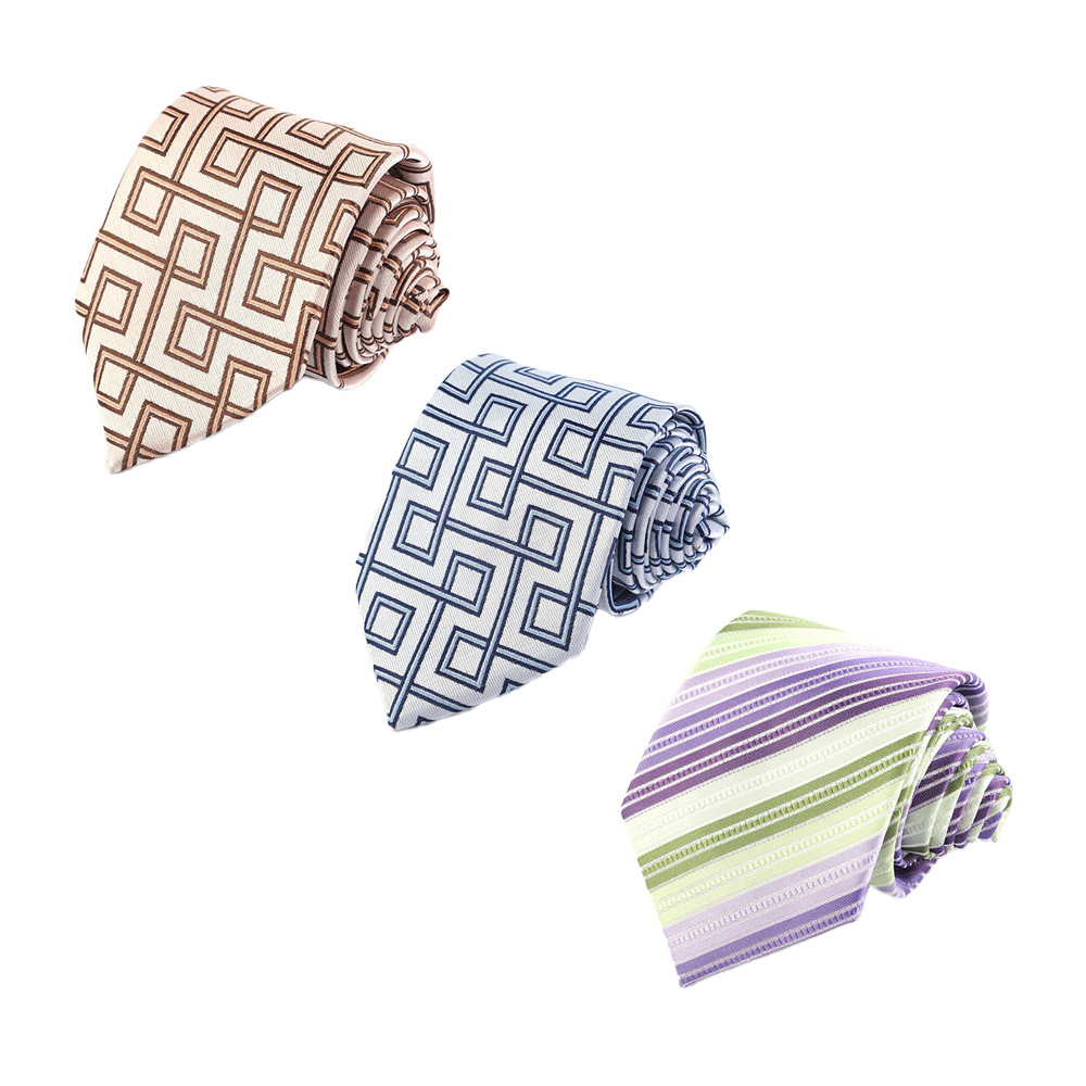 Timeless Design Men's Classic Tie Set - 3 Pack Silk Polyester Ties with ...