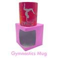 thumbnail image 1 of Timeless Desserts Gymnastics Mug – Personalized, Gift Box, 12 oz, Ceramic, Pink, Dishwasher, 1 of 9