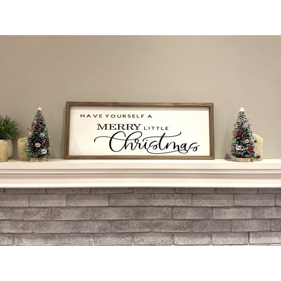 Timeless Desserts Have Yourself a Merry Little Christmas Framed Indoor Sign 12.5" H White Modern