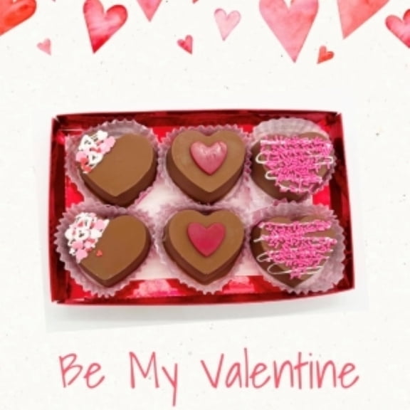 Valentine's Day Heart Shaped Chocolate Covered Oreo Cookies, Qty. 6