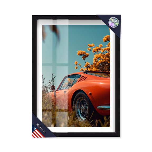 Timeless Drive (II) Shadowbox Print Travel Art Prints by Notoriart, Black Frame, 11 x 16