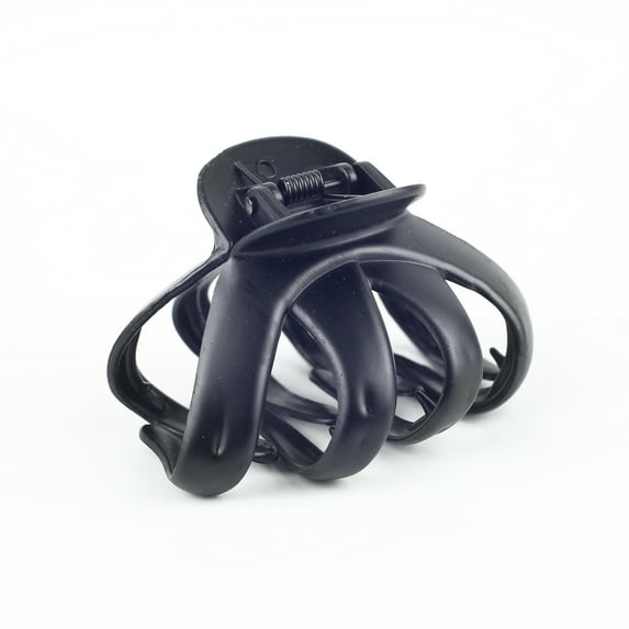 Timeless Elegance: 6-Piece Set of Black Hair Claw Clips with Elegant Shapes - Exclusively at Walmart