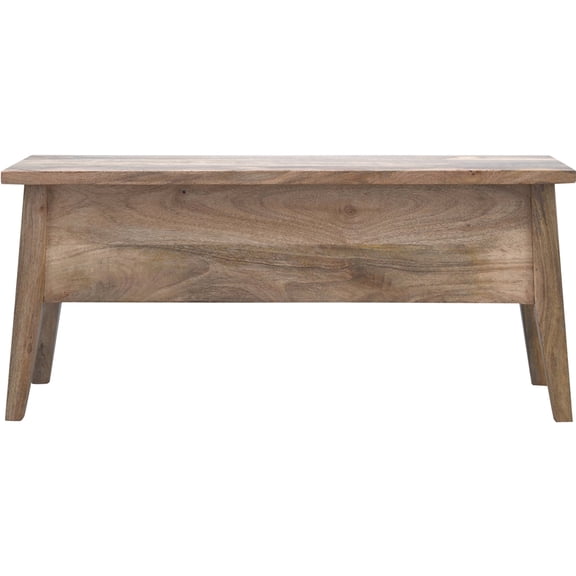 Timeless Elegance Solid Wood Lid Up Bench - Stylish Home Furnishing Oak 13.87 In. W 17.8 H 39.77 D Functional Storage Build A Living