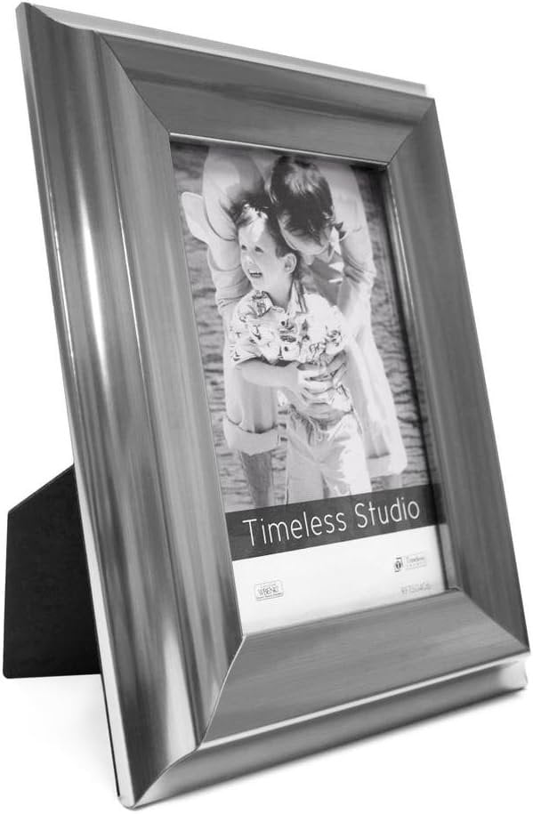 Timeless Expressions Sabra Tabletop Frame with Easel, 5 x 7, Stainless