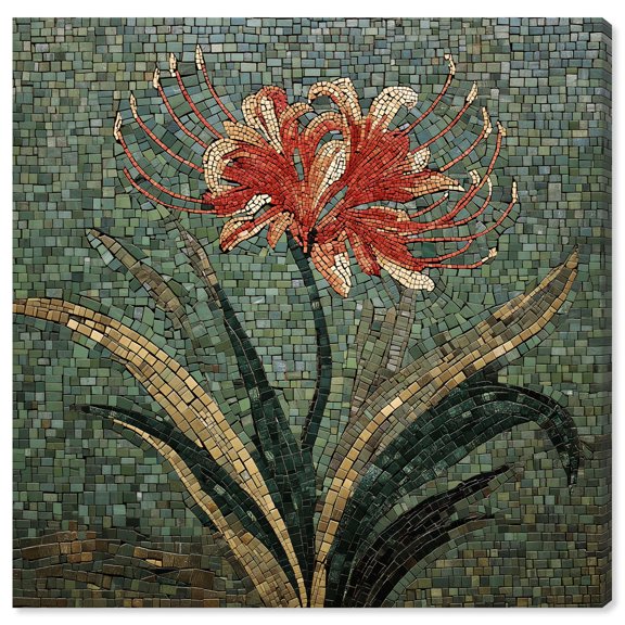 Timeless Flower II Canvas Print Vintage Wall Decor by Art Remedy, Gallery Wrapped, 30 x 30