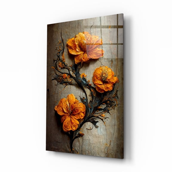 Timeless Flowers Glass Art || Designer Collection