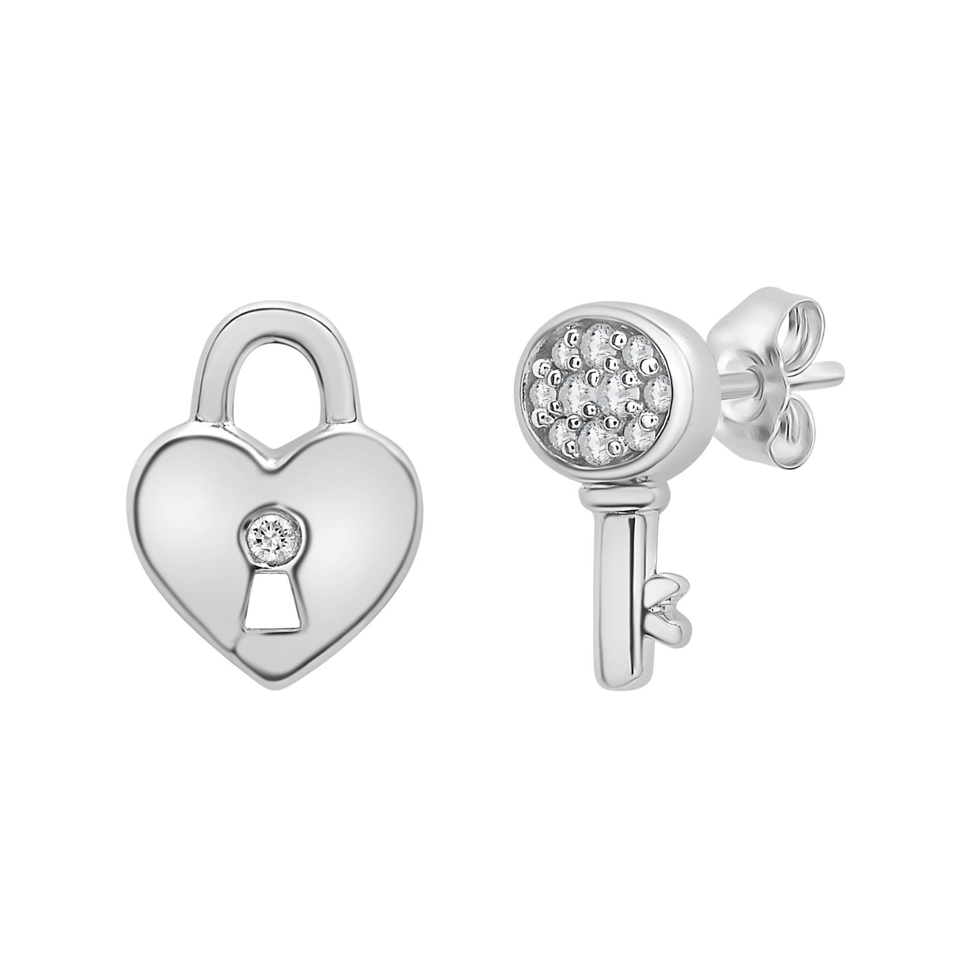 Diamond on sale key earrings