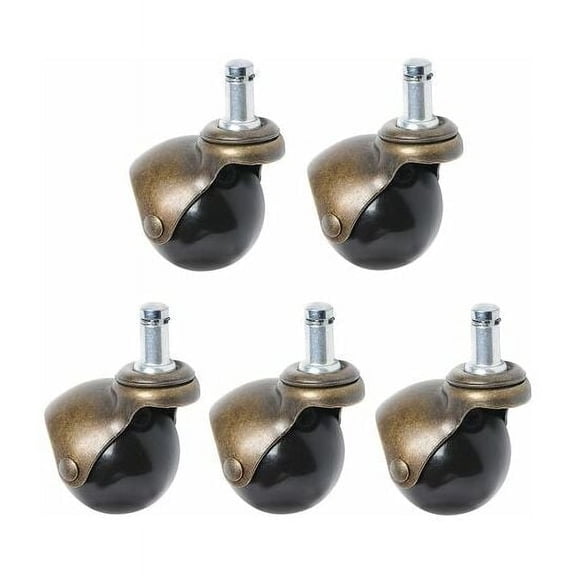 Timeless Mobility Enhancer, Antique Brass Hooded Stem Casters For Effortless Furniture Maneuverability, Multipurpose Application Ensures Suitability For Any Setting
