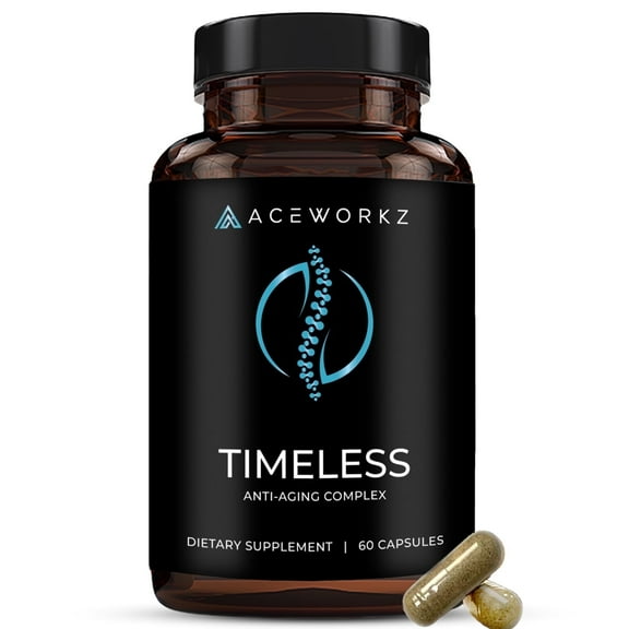 Timeless - NAD+ Supplement with BioPerine for Enhanced Absorption - Supports Anti-Aging, Longevity, Cellular Energy  Nicotinamide Riboside, Spermidine, Resveratrol & More (60 Capsules)