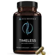 Timeless - NAD+ Supplement with BioPerine  for Enhanced Absorption - Supports Anti-Aging, Longevity, Cellular Energy   Nicotinamide Riboside, Spermidine, Resveratrol & More 60 Capsules