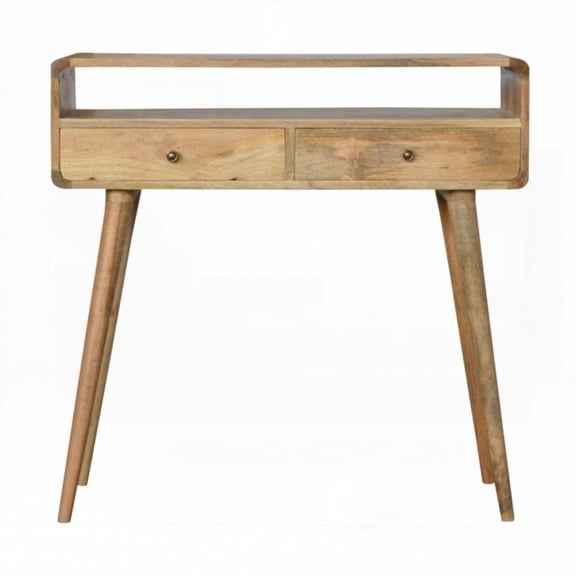 Timeless Oak Console Table with a Contemporary Touch