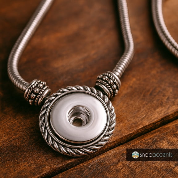Timeless Pendant 17-18 inch Snap Jewelry Necklace, Fits 18MM 20MM Ginger Charm Buttons