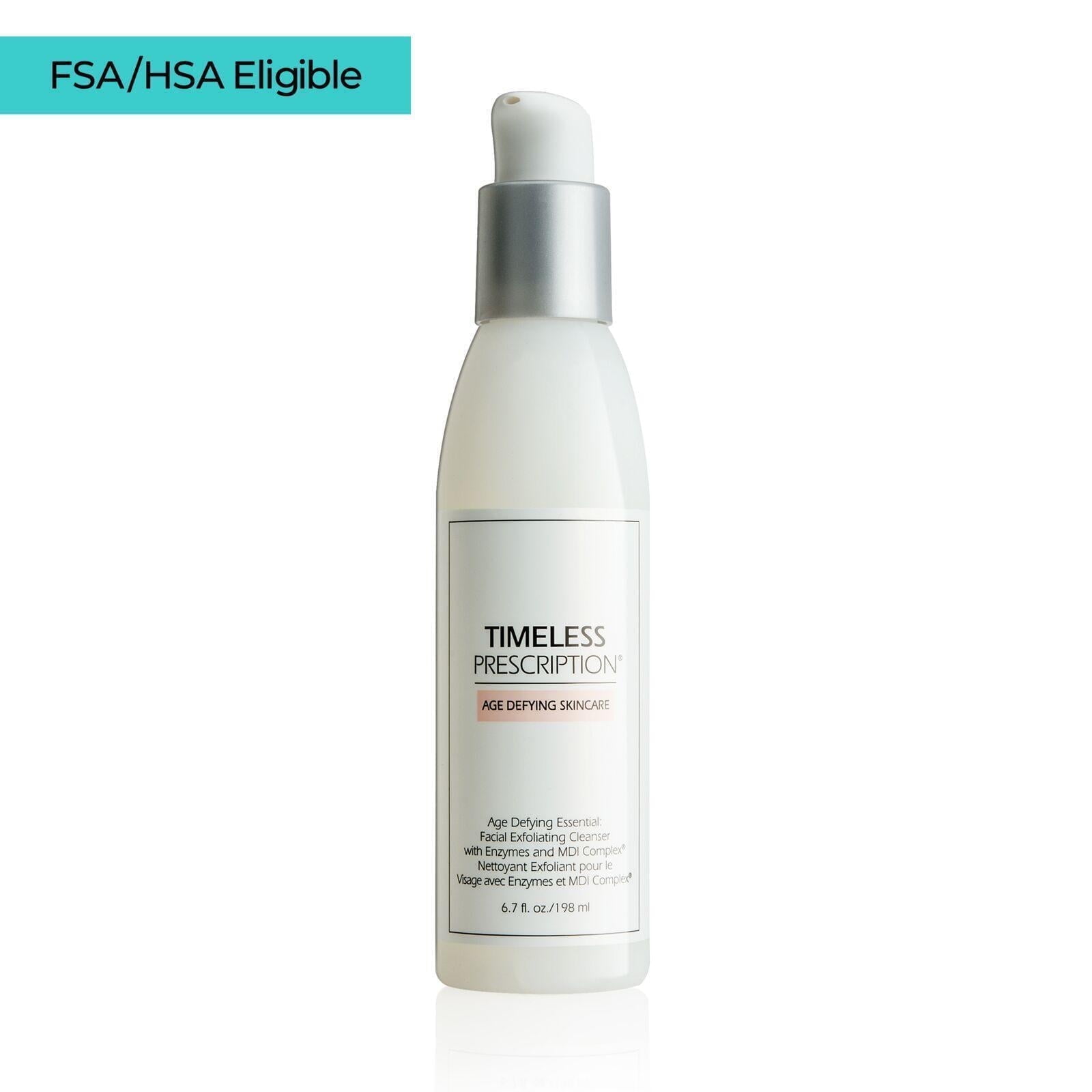 Timeless Prescription® Exfoliating Facial Cleanser Enzyme & MDI Complex, Fragrance-Free, pH Balanced, for Combination Skin, with Bromelain, Salicylic Acid & Aloe - Promotes Clear Skin (6.7 fl. oz.)