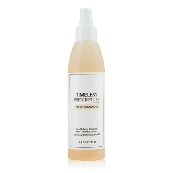 Timeless Prescription MDI Firming Activator is an anti-aging toner that enhances skin firmness, elasticity, and hydration with MDI Complex, lactic acid, and sodium hyaluronate (6.7 fl. oz.)