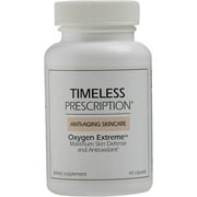 Timeless Prescription Oxygen Extreme Anti-Aging Supplement supports skin, immune, liver, cognitive, cardiovascular health with antioxidants like Vitamin A, C, E, Bilberry, Green Tea, Ginkgo & Milk
