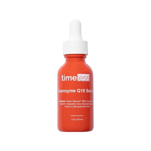 Timeless Skin Care Coenzyme Q10 Serum Skin Care Serum for Smoothing Fragrance Free Coenzyme Q10 with Hyaluronic Acid 1 Fl oz