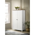 thumbnail image 1 of Timeless Sophistication: Claire Storage Cabinet - White with Oak Accents, 1 of 1