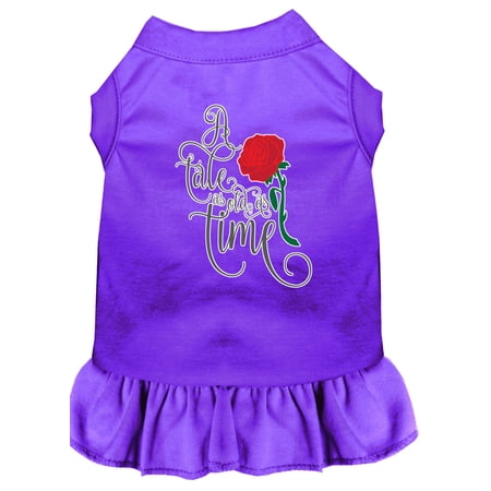 Dog Dress, Pet Dog Cat Dress Screen Printed, "Timeless Tale"