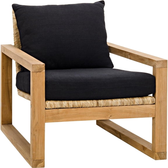 Timeless Teak Martin Chair with Black Woven Seat