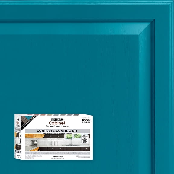 Timeless Teal, Rust-Oleum Cabinet Transformations Satin Coating Kit-38039005T, Quart
