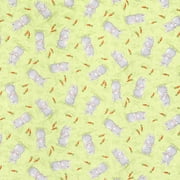 Timeless Treasures Bunnies by the Bay GreenBunnies 100% Cotton Fabric sold by the yard