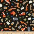 thumbnail image 1 of Timeless Treasures Camp Bear Tossed Forest Animals Quilt 100% Cotton Fabric sold By The Yard, 1 of 1