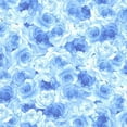 thumbnail image 1 of Timeless Treasures Fabrics Bluebird Packed Medium Blue Flowers White 100% Cotton Fabric sold by the yard, 1 of 1