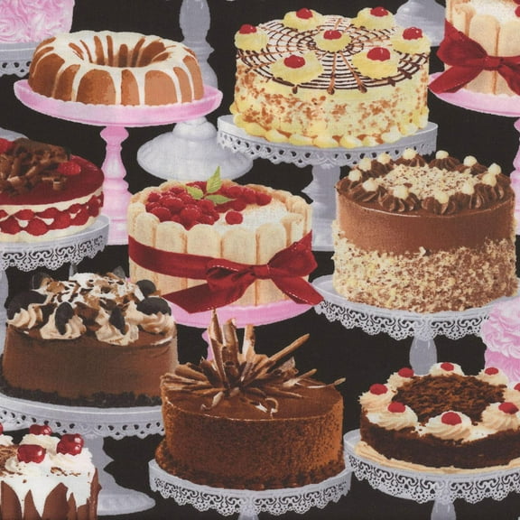 Timeless Treasures Fabrics Novelties Let Them Eat Cake 100% Cotton Fabric sold by the yard