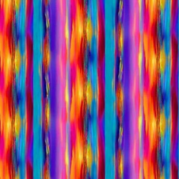 Timeless Treasures Garden Fairy Bright Painted Stripe 100% Cotton Fabric sold by the yard