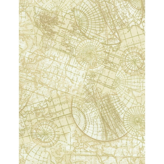 Timeless Treasures Library Cream Atlas 100% Cotton Fabric sold by the yard