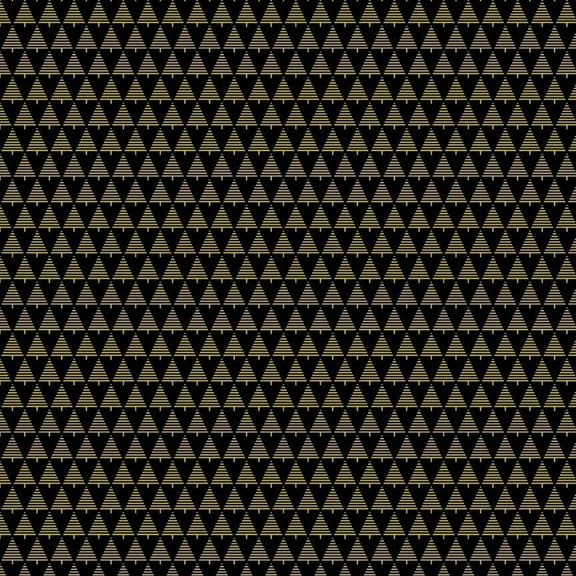 Timeless Treasures Lined Christmas Trees Black Blender 100% Cotton Price per Yard