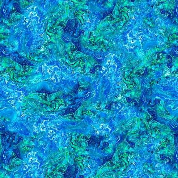 Timeless Treasures Nature's Glow CD2154-BLUE Blue Abstract Marble Texture 100% Cotton Fabric sold by the yard