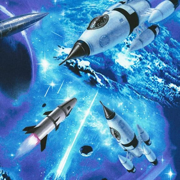 Timeless Treasures Novelty Space Travel 100% Cotton Fabric sold by the yard