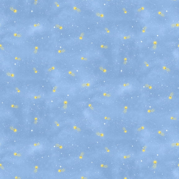 Timeless Treasures Owl Always Love You Sky Shooting Stars Night Skies Sewing and Craft Fabric By the Yard Blues