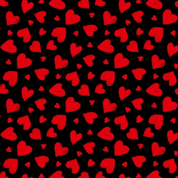 Timeless Treasures You Make My Heart Happy Black Happy Hearts 100% Cotton Sold by The Yard
