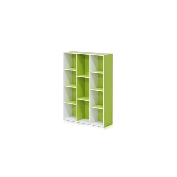 Timeless Trends 11-Cube Reversible Open Shelf Bookcase 9.4D x 29.1W x 41.7H Inches Spacious and Stylish for Storage and Display