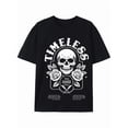 thumbnail image 1 of Timeless True Hard Style Skull Roses Graphic Tee, 1 of 6