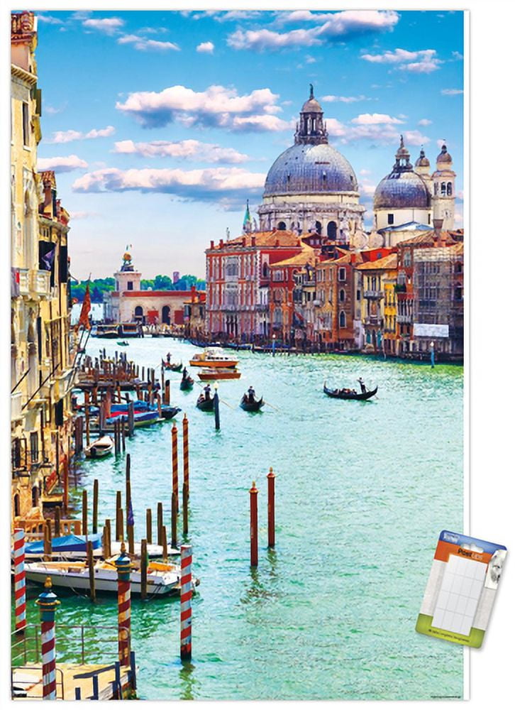 Timeless Visions - Canals of Venice Wall Poster, 14.725" x 22.375"