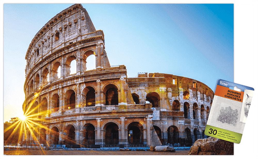 Timeless Visions - Roman Colosseum Wall Poster with Pushpins, 14.725" x 22.375"