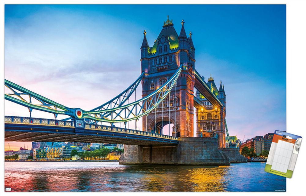 Timeless Visions - Tower Bridge Wall Poster, 14.725" x 22.375"