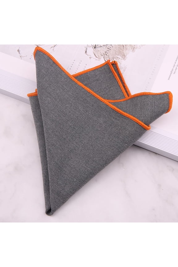 Timeless White Pocket Square for Formal Attire Pure Solid Edge Border Handkerchief for Shirt And Dresswear Large Handkerchiefs
