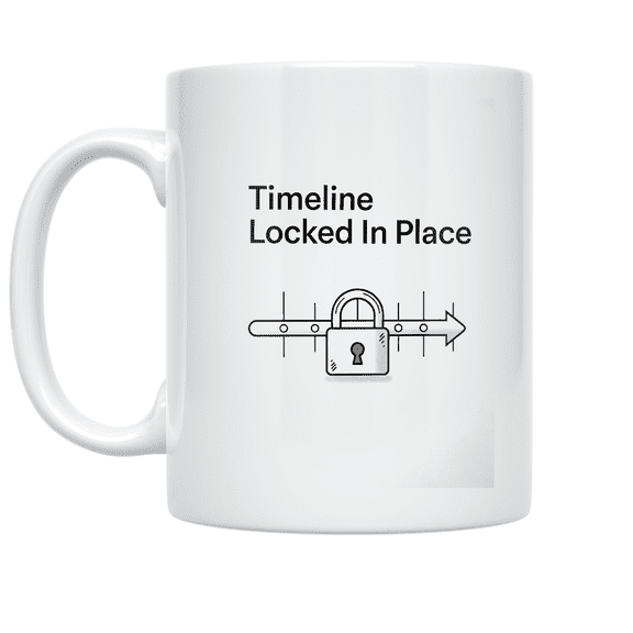 Timeline Locked In Place Design - Corporate Workflow Enthusiast - 11 oz Ceramic Coffee Mug