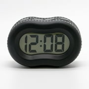 Timelink Rubber Smartlight Fashion Digital LCD Alarm Clock - Black