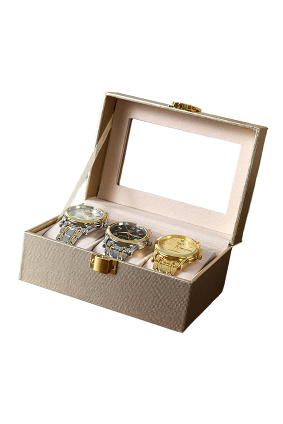 Timepiece Watch Storage Organizers Container Box Case Clear View Window Dustproof Lid Jewelry Case for Home Use