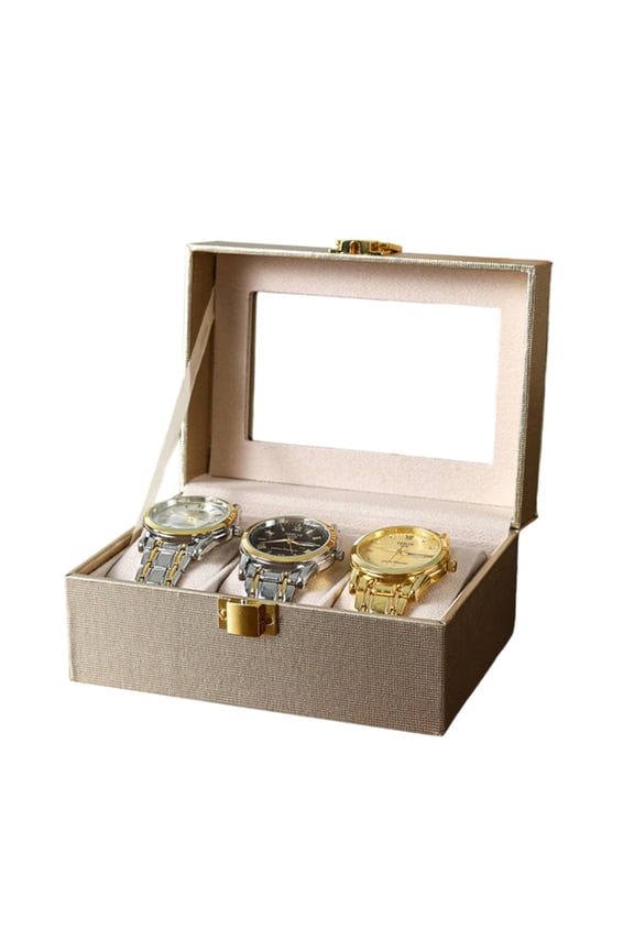 Timepiece Watch Storage Organizers Container Box Case Clear View Window Dustproof Lid Jewelry Case for Home Use