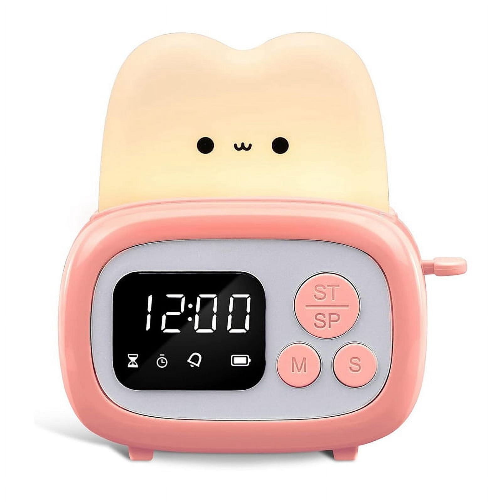 Timer Clock Toaster Lamp,Cute Night Light with Time Management Tool And