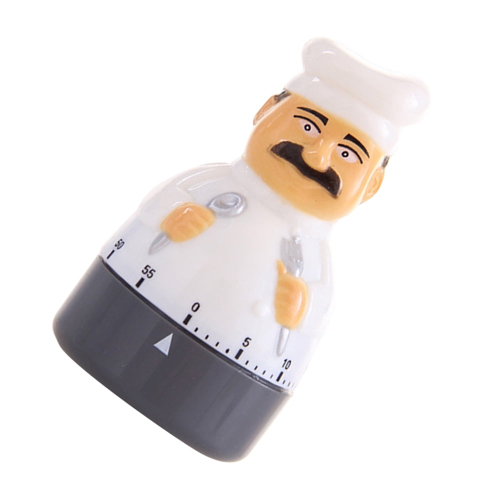 Timer Cooking Mechanical Chef Child Egg Cartoon Color Box White Plastic