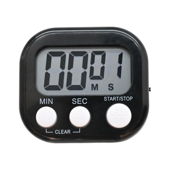Timer for Hamburgers | Multi-Function Electronic Timer | Digital Timers Big LCD Display Switch Countdown Timer for Break Time | Cooking,Gym | Meeting | Classroom - Black