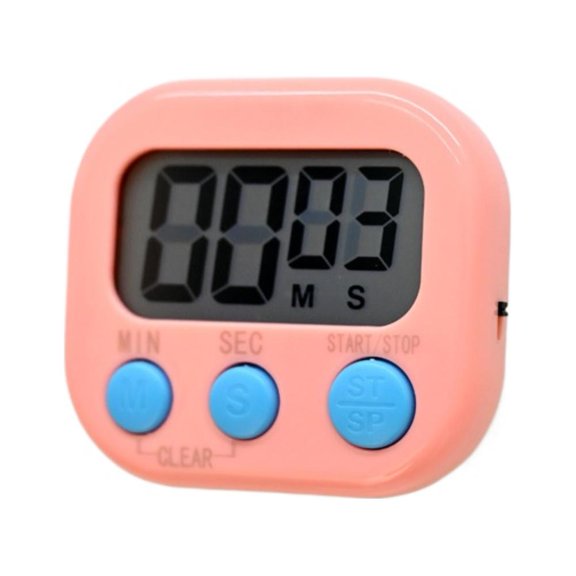 Timer for Hamburgers | Multi-Function Electronic Timer | Digital Timers Big LCD Display Switch Countdown Timer for Break Time | Cooking,Gym | Meeting | Classroom - Pink