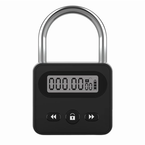 Timer Padlock LCD Display Backlight 999 Hours Max Timing Super Long Standby Anti-Addiction Electronic Backpack Lock A